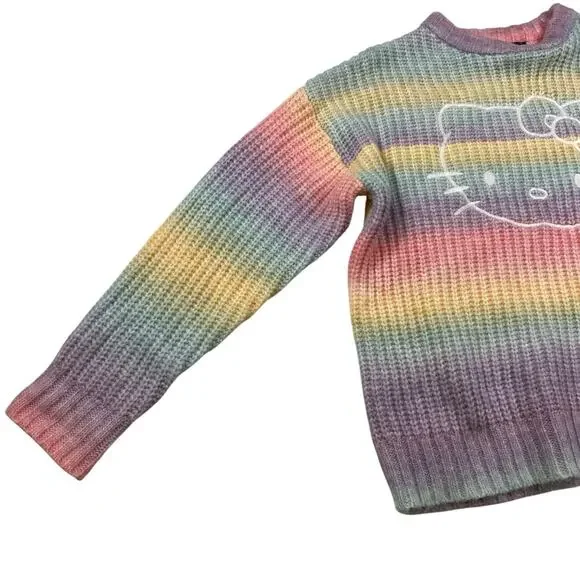 Hello Kitty Forever 21 Sweater New with tag Stripe Multicolor Sweater Sz Small - Picture 4 of 11